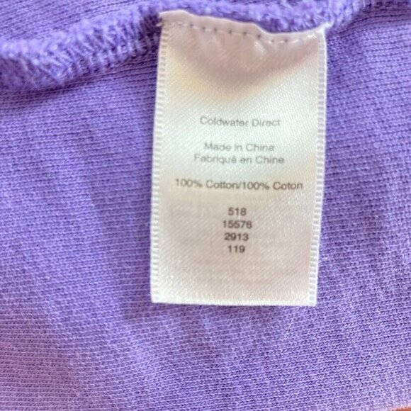 Coldwater Creek Lightweight Full Zip French Terry Jacket L Purple - Picture 8 of 9